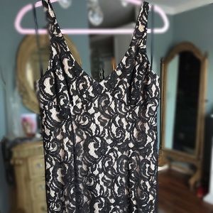 BCBG- Lace V-neck Gown (Size 10)